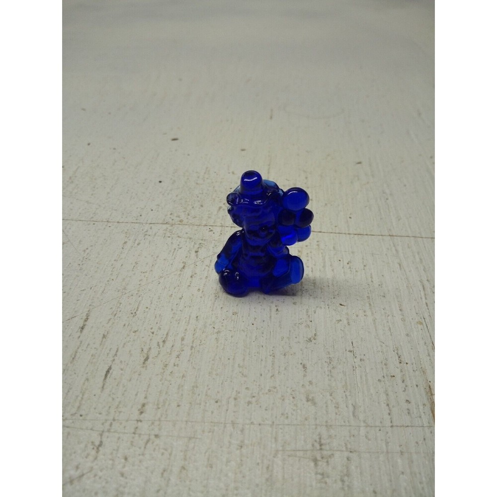MIB MOSSER GLASS 1-5/8" "PEE WEE"THE BALLOON CLOWN COBALT BLUE GLASS